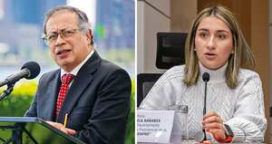 El presidente Gustavo Petro y la directora del Dapre, Laura Sarabia.