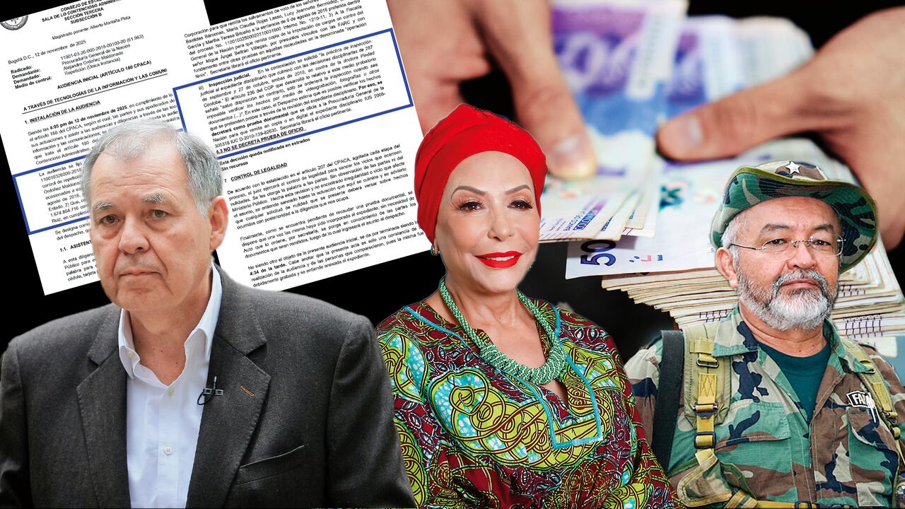 De izquierda a derecha: Alejandro Ordóñez, Piedad Córdoba y Raúl Reyes.