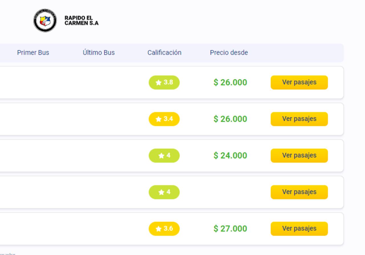 Pasaje de bus de Bogotá a Carmen de Apicalá