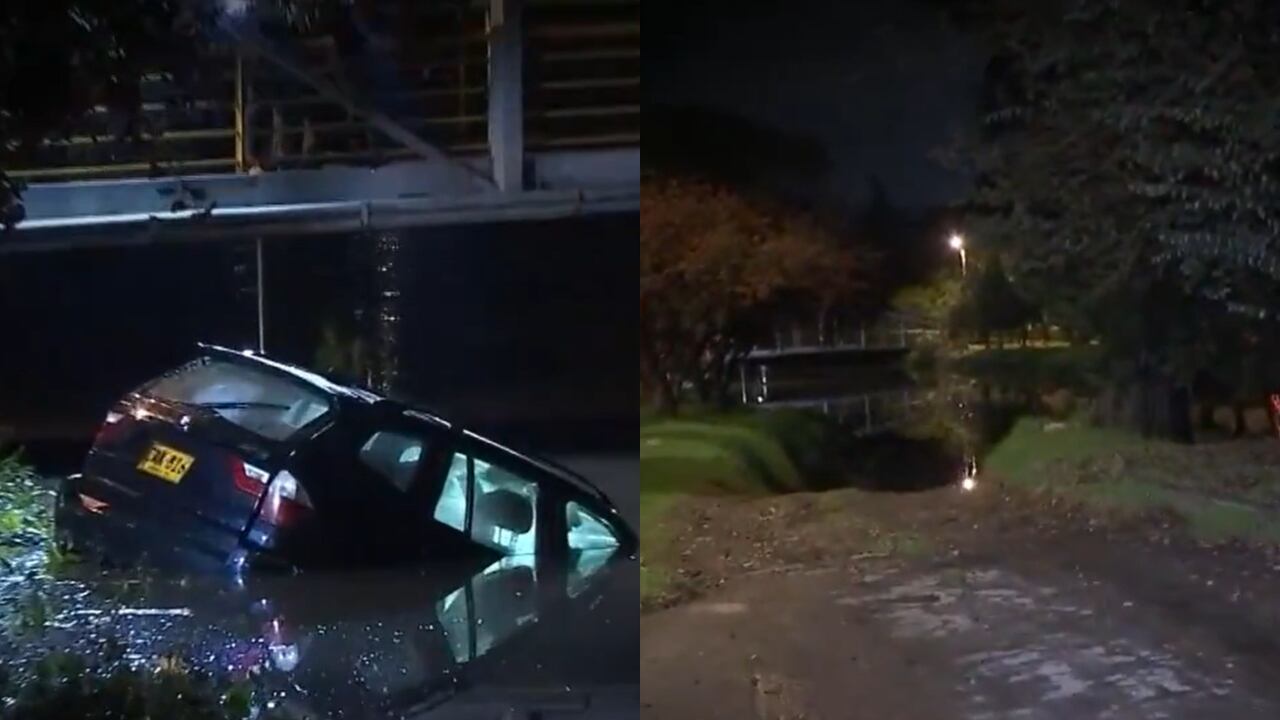 Esta era la camioneta en la que el hombre se desplazaba y que terminó en el caño de Bogotá.