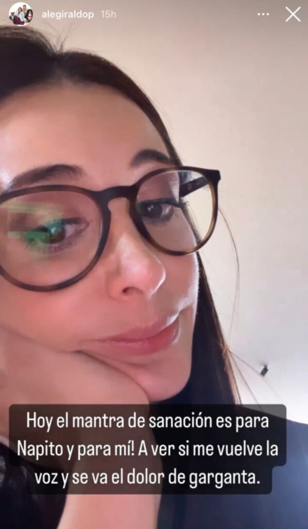 La presentadora contó malestar que tenía.
