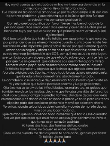 Verónica Giraldo expuso a su expareja por abandono en el embarazo y maltrato psicológico.