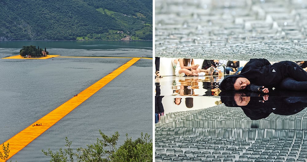  En Línea de vida, María José Arjona parece bailar entre el piso y las botellas. Cada movimiento produce sonidos que hipnotizan.