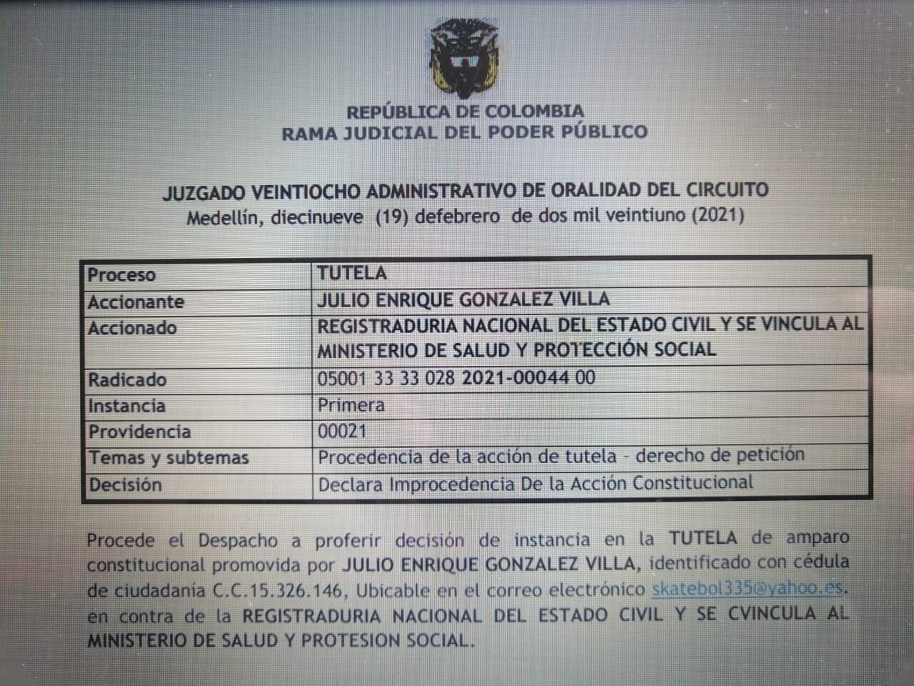 Tutela Medellín