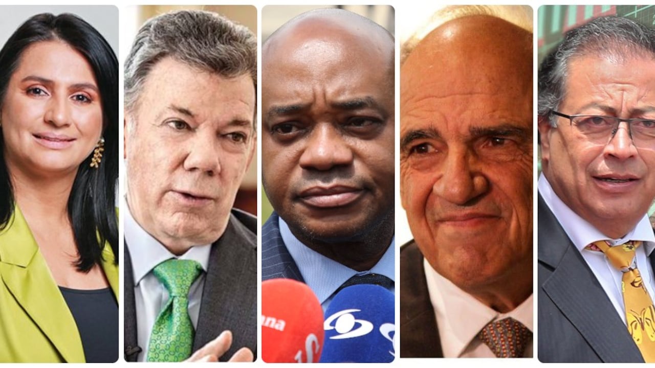 Paola Holguín, Juan Manuel Santos, Luis Gilberto Murillo, Ernesto Samper y Gustavo Petro.