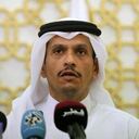 El ministro de Exteriores catarí, Abdul Rahman Al Thani, en una imagen de archivo durante una rueda de prensa en Doha.