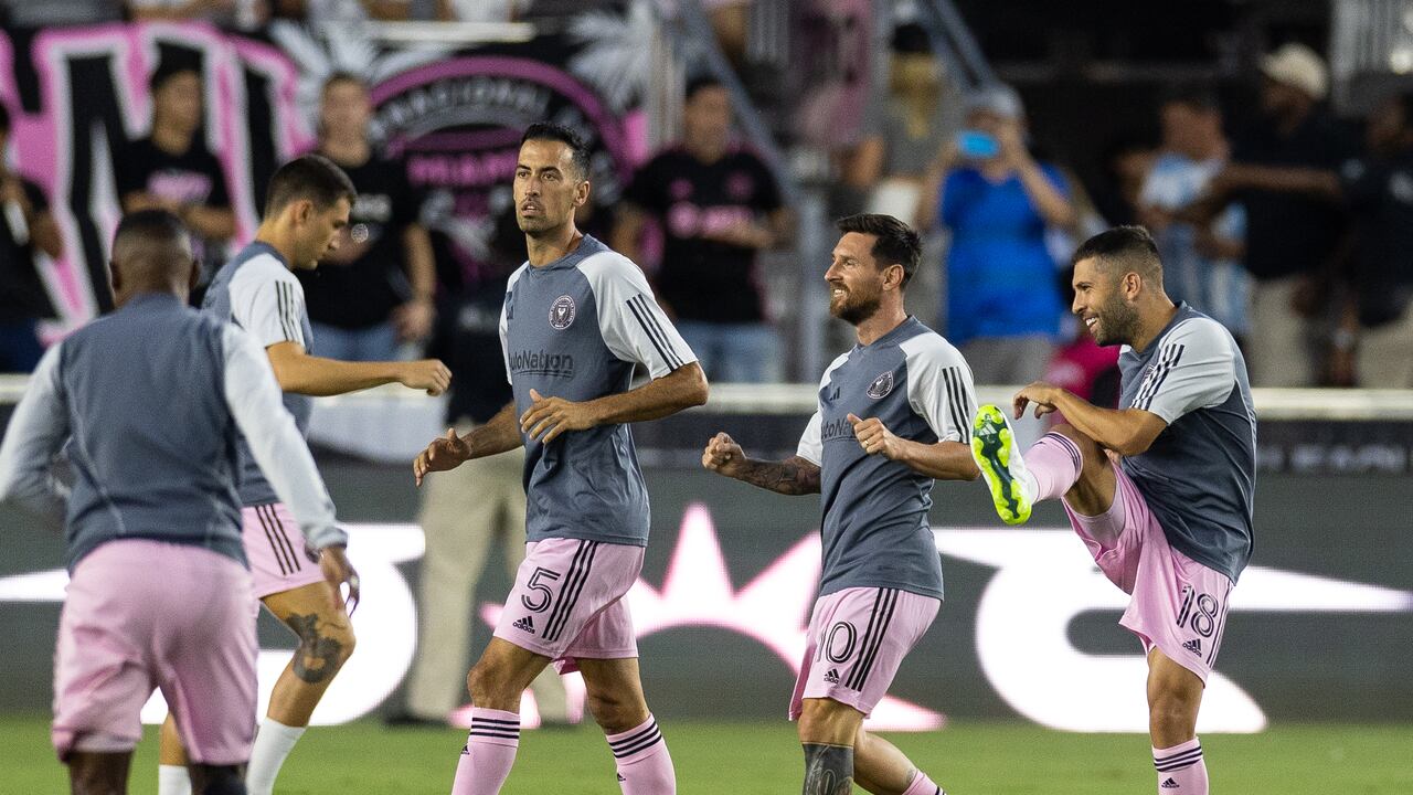 Entrada en calor en la Leagues Cup 2023 previo al partido entre el Inter Miami CF v Orlando City CF.