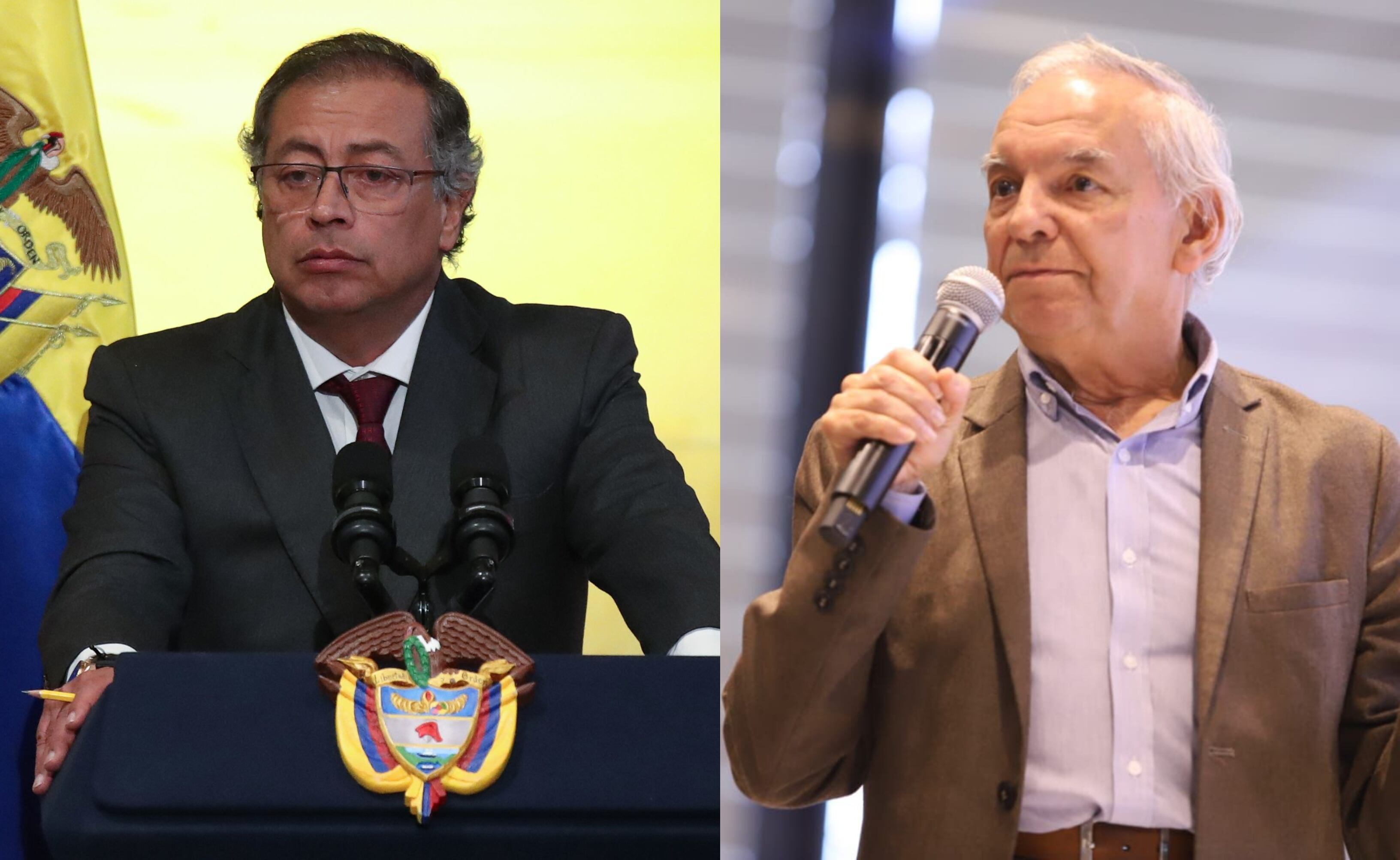 El presidente Gustavo Petro y el ministro de Hacienda, Ricardo Bonilla.