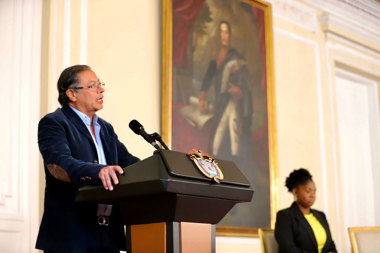 El presidente Gustavo Petro y su vicepresidenta, Francia Márquez.
