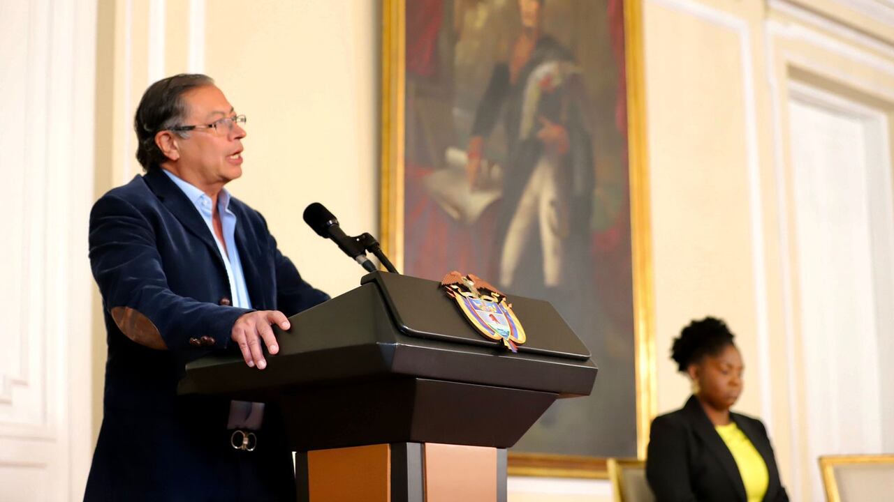 El presidente Gustavo Petro y su vicepresidenta, Francia Márquez.