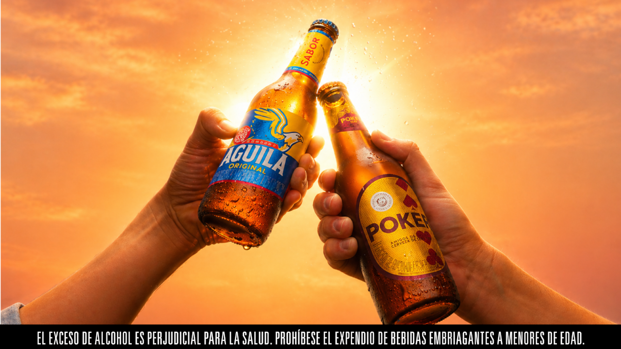 Aguila y Poker, las marcas icónicas de cerveza de Bavaria, lideran la recordación con un 31 y un 25%, respectivamente.