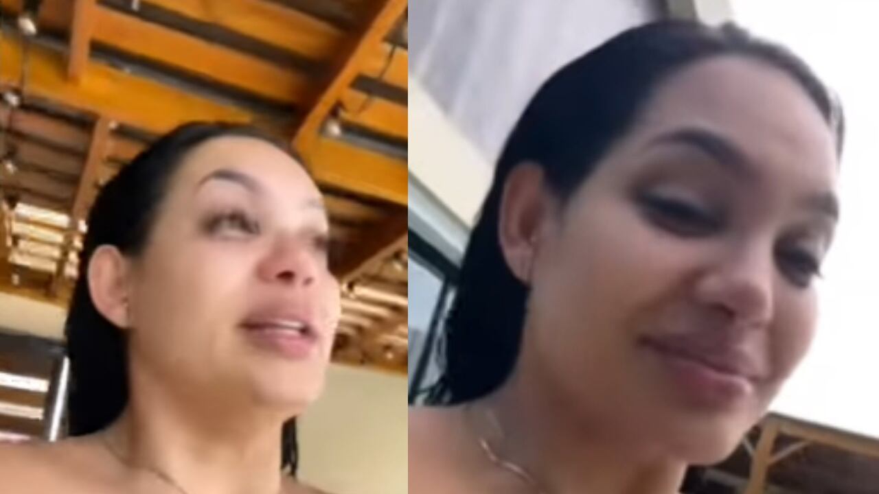 Andrea Valdiri mostró a su madre en silla de ruedas.