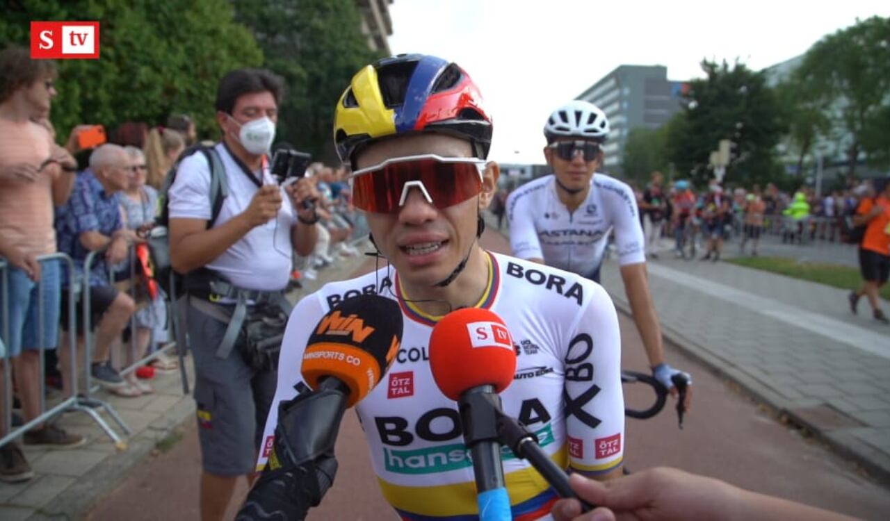 Sergio Higuita gritó su primer triunfo junto a su equipo en la Vuelta a España 2022.