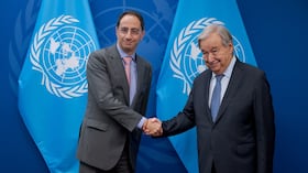 José Manuel Restrepo y António Guterres.