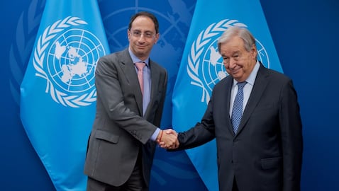 José Manuel Restrepo y António Guterres.