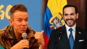 El exciclista Rigoberto Urán y el presidente Abelardo De La Espriella.