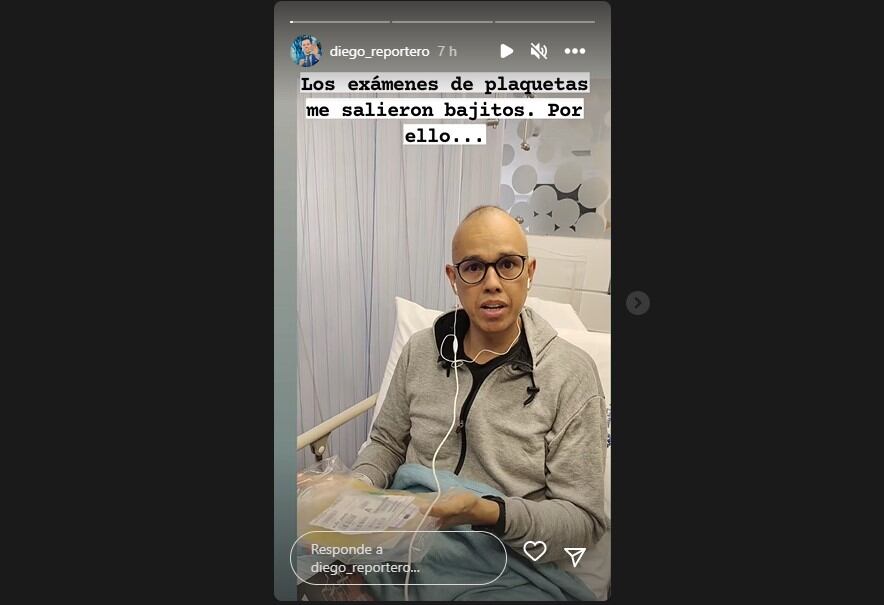 El comunicador mostró a través de sus redes que fue sometido a un procedimiento médico