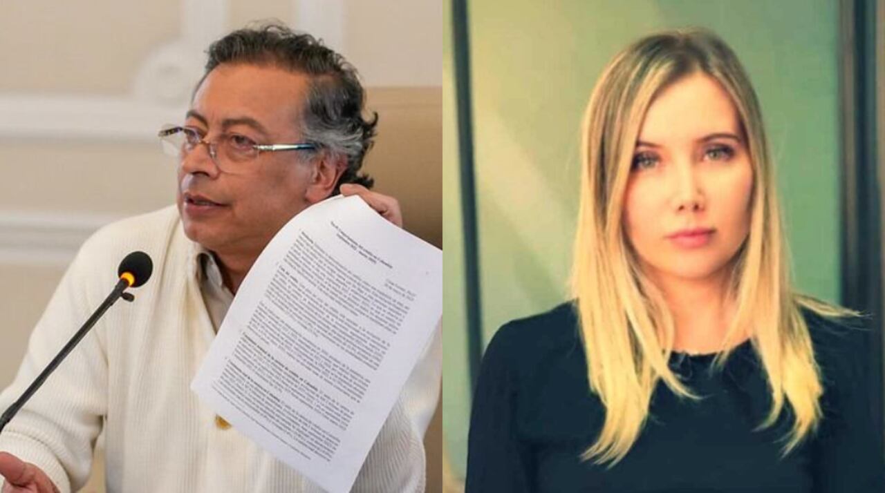 Presidente Gustavo Petro y la nueva ministra de Comercio, Diana Morales.