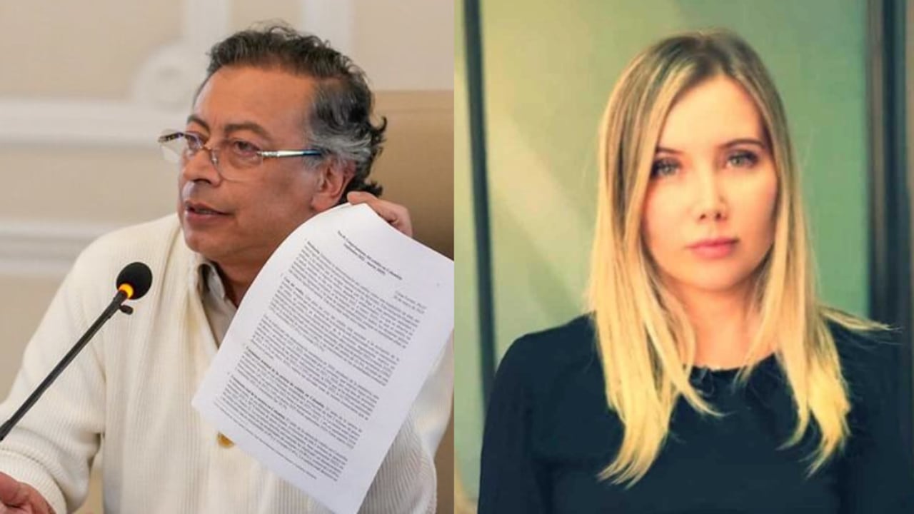 Presidente Gustavo Petro y la nueva ministra de Comercio, Diana Morales.
