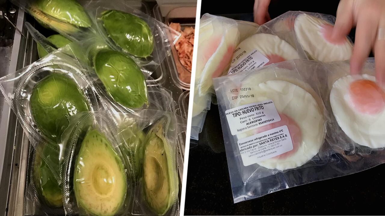 En las últimas semanas, se han difundido imágenes de acuacates rebanados y hasta de huevos fritos envueltos en plástico.