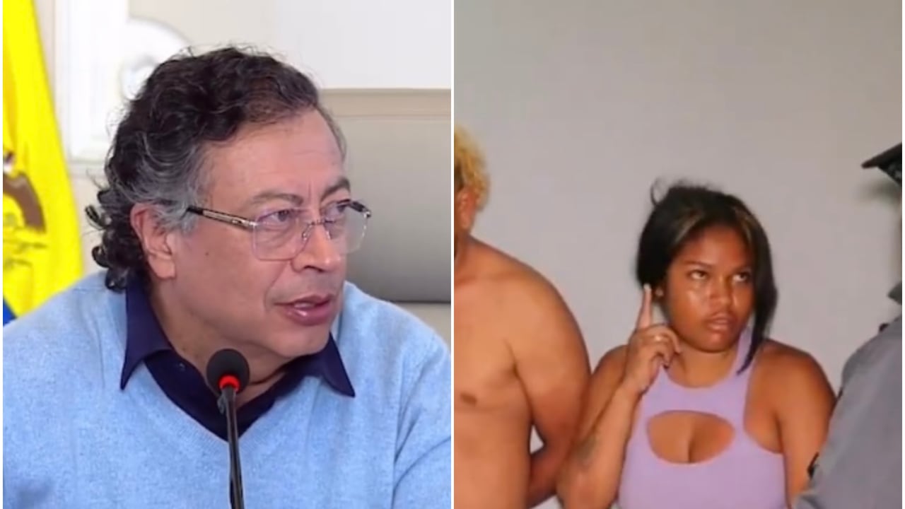 Gustavo Petro y una de las mujeres capturadas en operativo de la fuerza pública