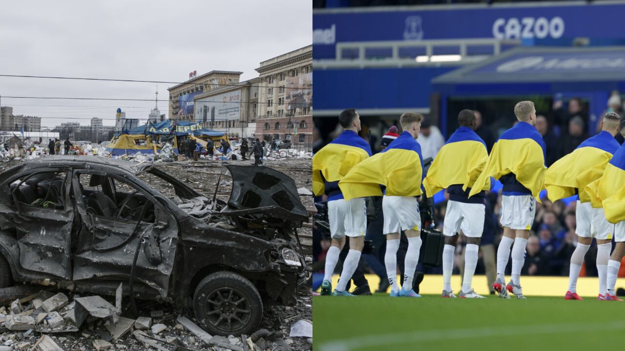 Futbolistas ucranianos. Foto: AP/Pavel Dorogoy/Jon Super