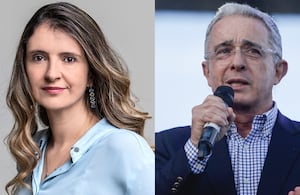 Paloma Valencia y Álvaro Uribe Vélez.