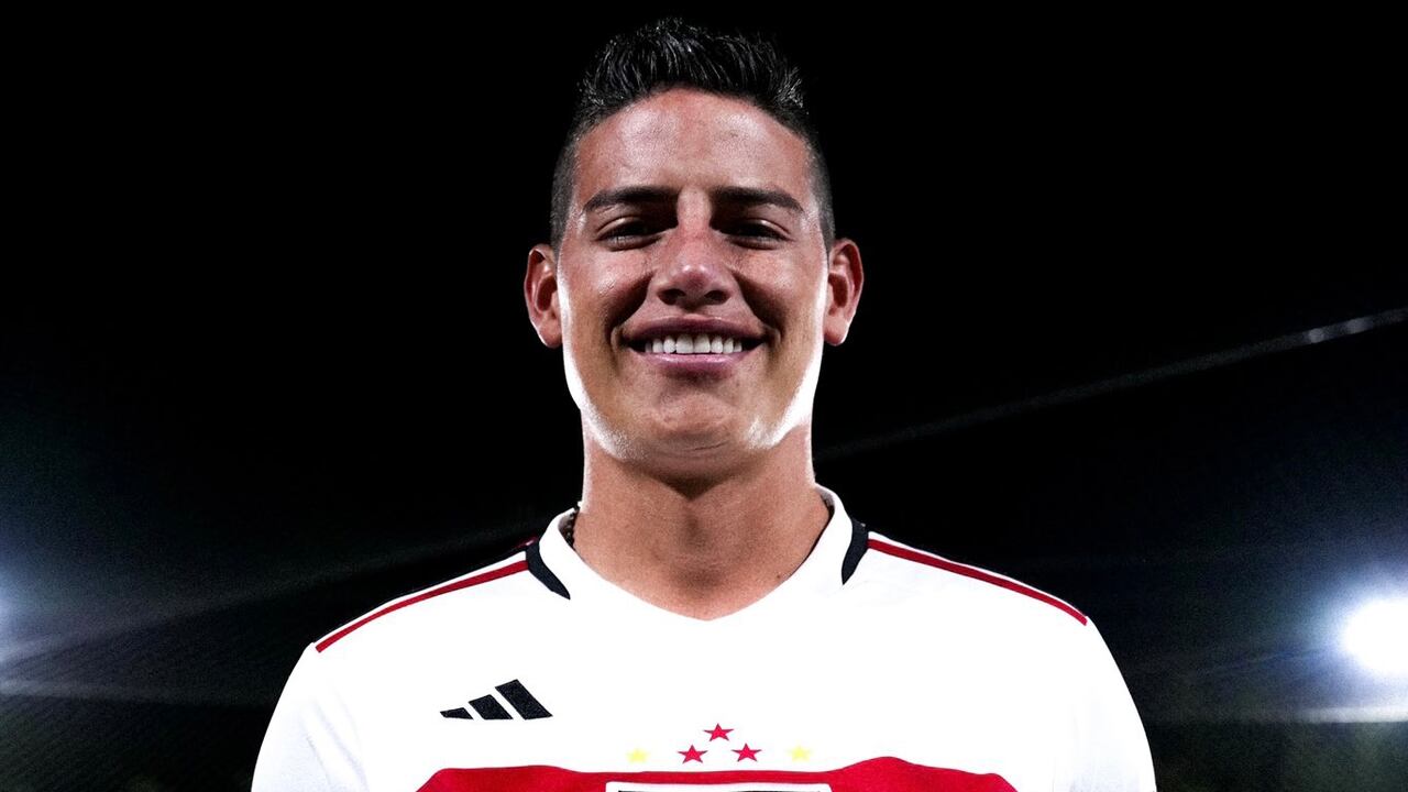 James Rodríguez con la camiseta del Sao Paulo.
