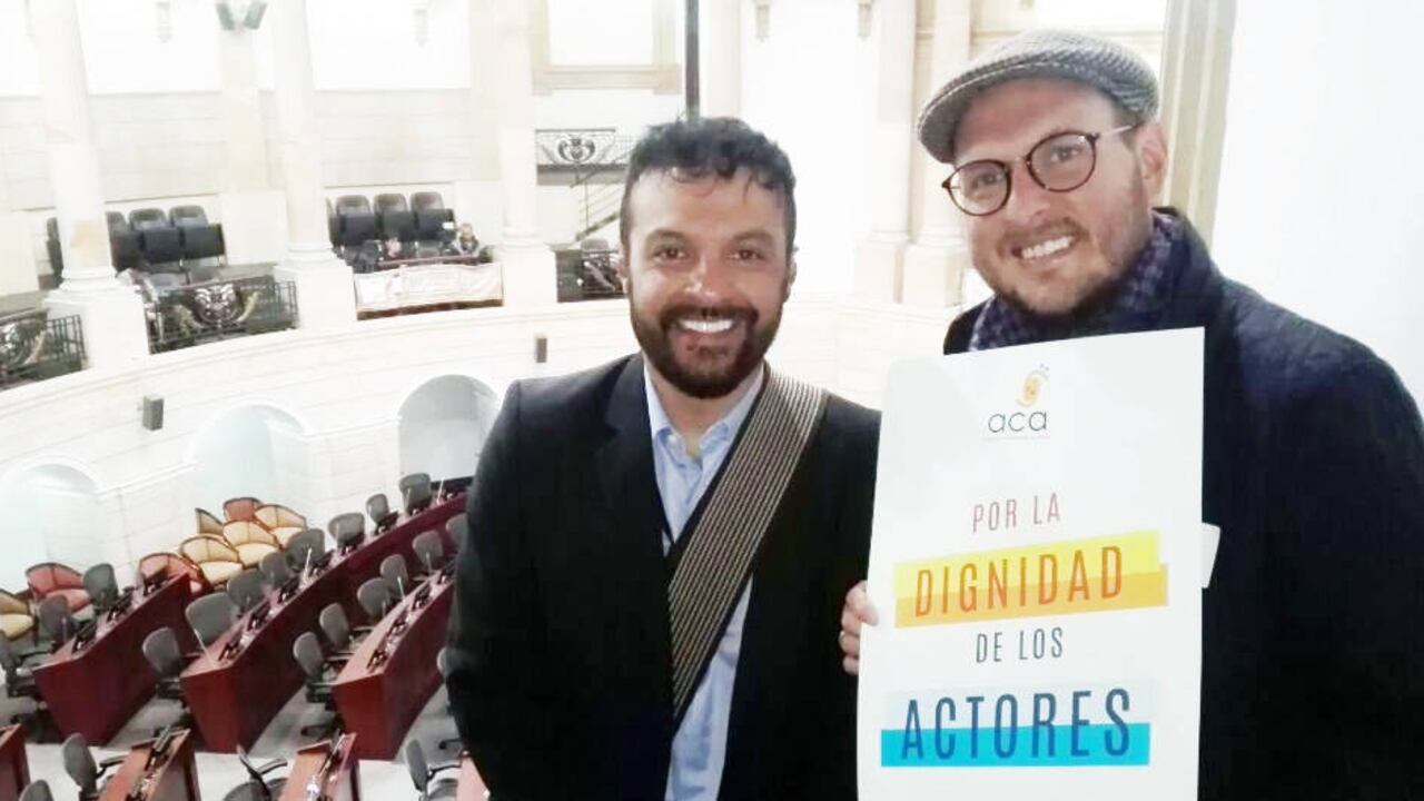Julián Román y Andrés Parra, actores colombianos en el Congreso