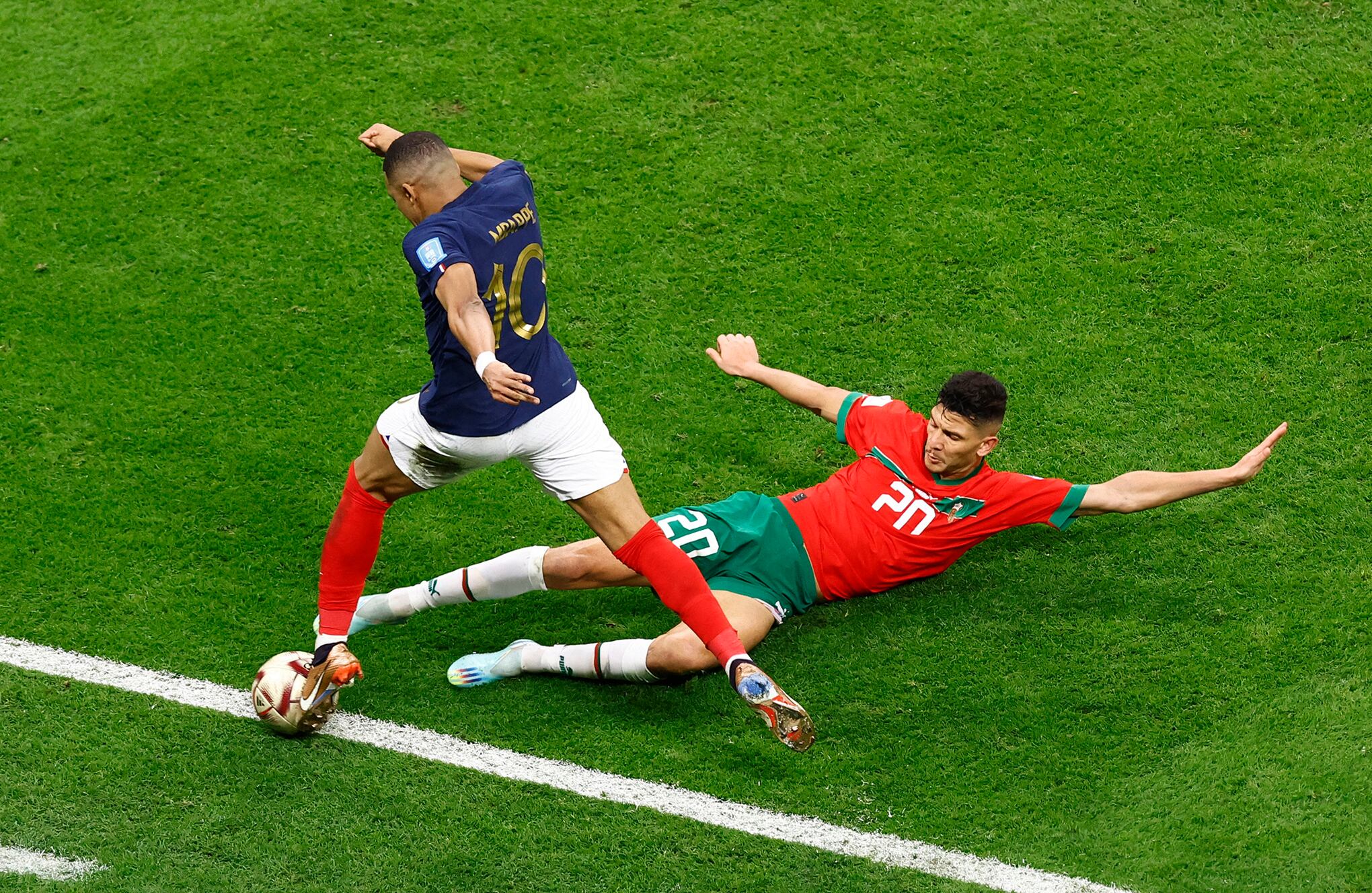 En imágenes : Las mejores jugadas de Francia vs Marruecos