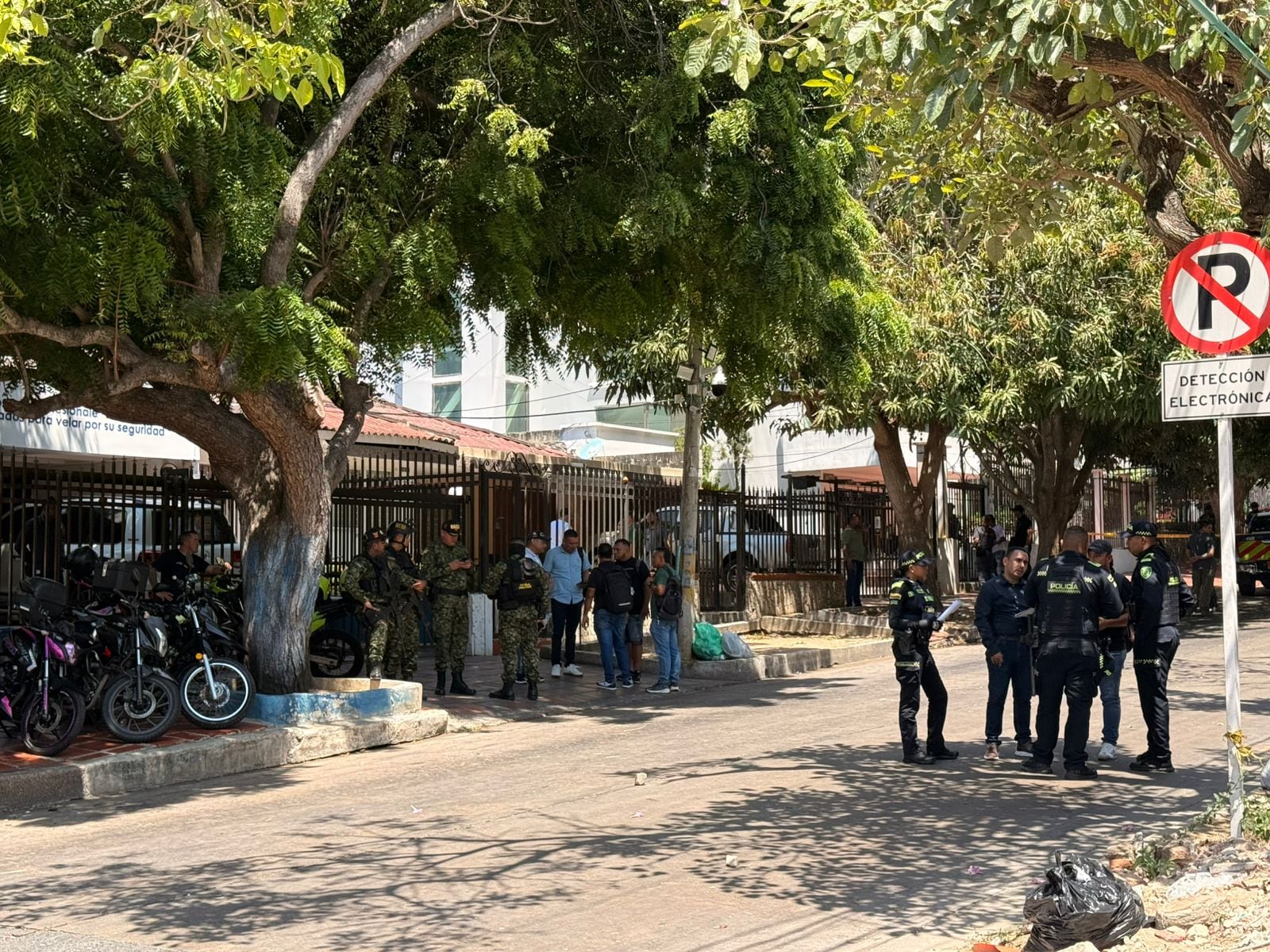 Sitio del atentado en el norte de Barranquilla.