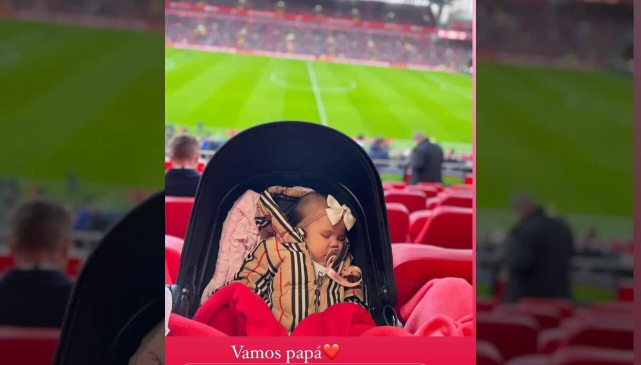 Geraldine Ponce, pareja de Díaz, compartió varias fotografías en el primer juego del colombiano.