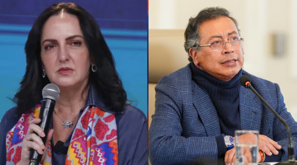 María Fernanda Cabal y Gustavo Petro.