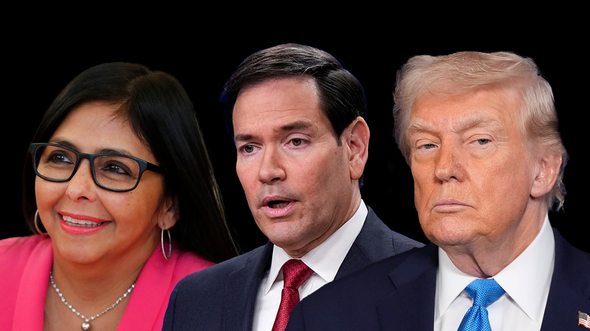 Donald Trump, Delcy Rodriguez y Marco Rubio?