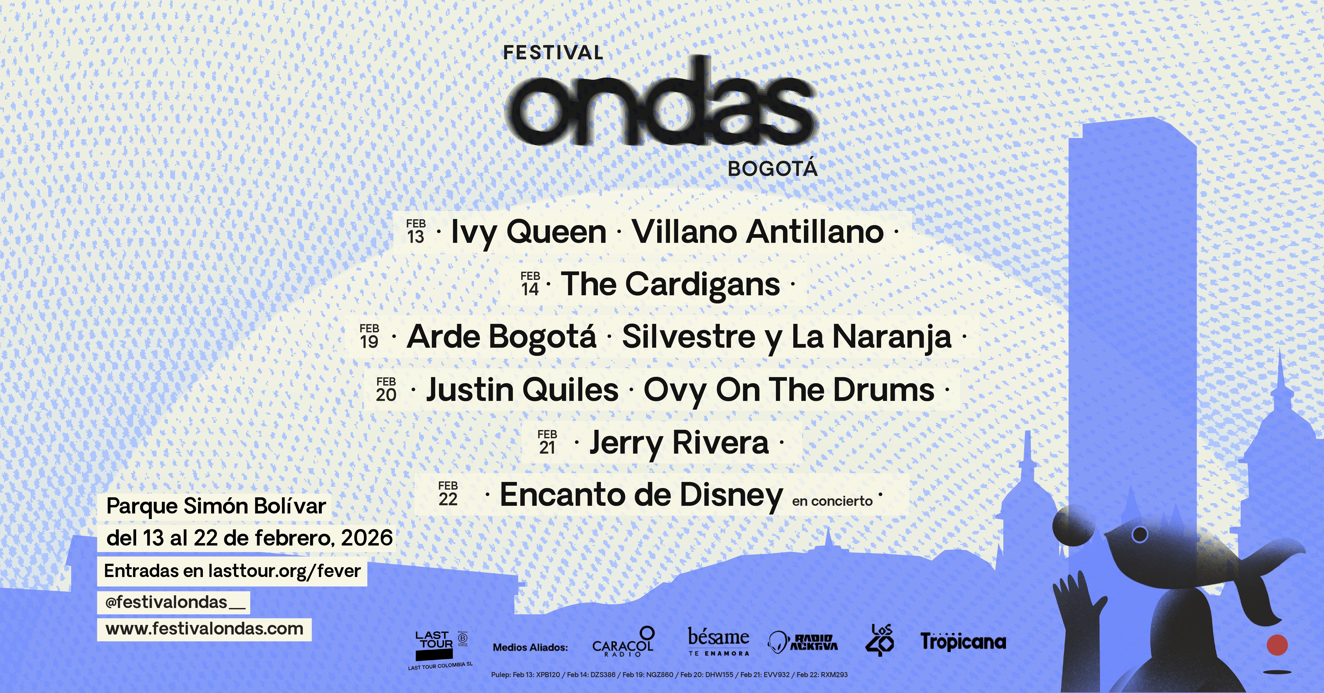 The Cardigans, Ivy Queen, Villano Antillano, Jerry Rivera y más artistas llegarán a Colombia en nuevo festival musical en 2026