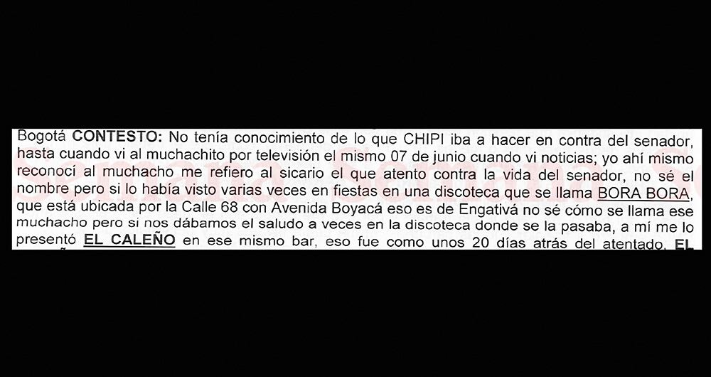 Declaraciones de testigo amigo de alias El Costeño. 