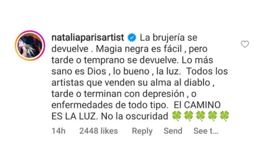 La modelo respondió a las declaraciones que dio la venezolana sobre los asuntos que lidia en su vida.
