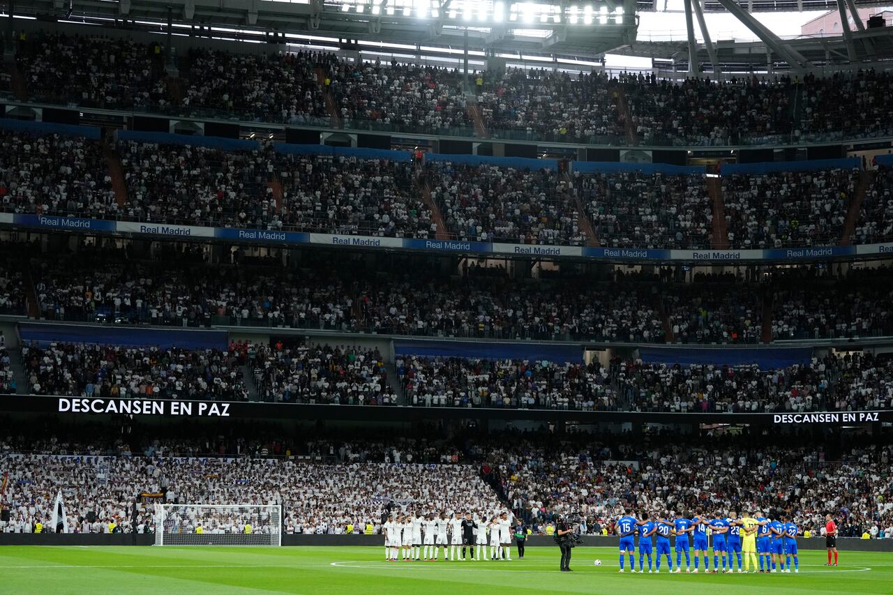 Estadio Santiago Bernabéu en el partido entre Real Madrid y Getafe.
