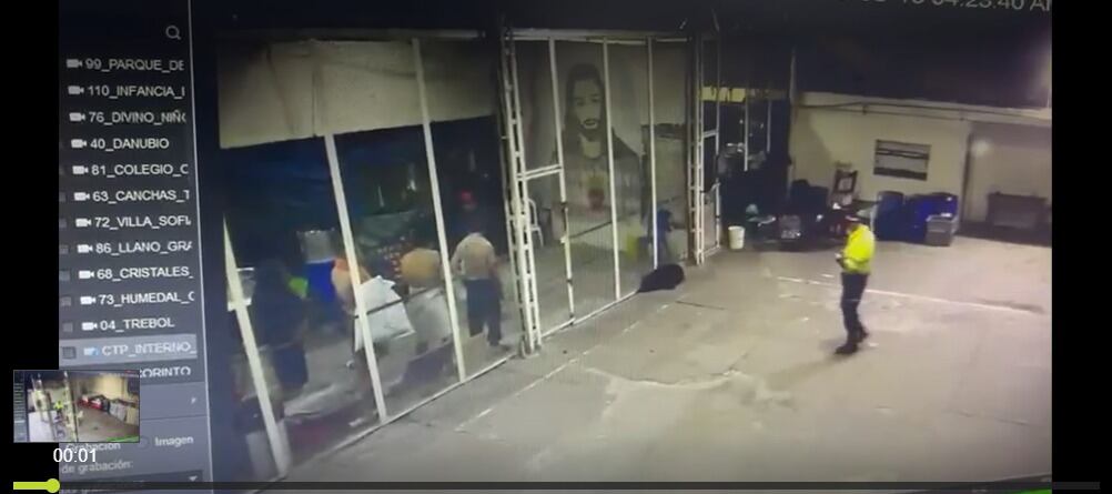 Cámara de seguridad registró el momento de la fuga de los presos en Soacha