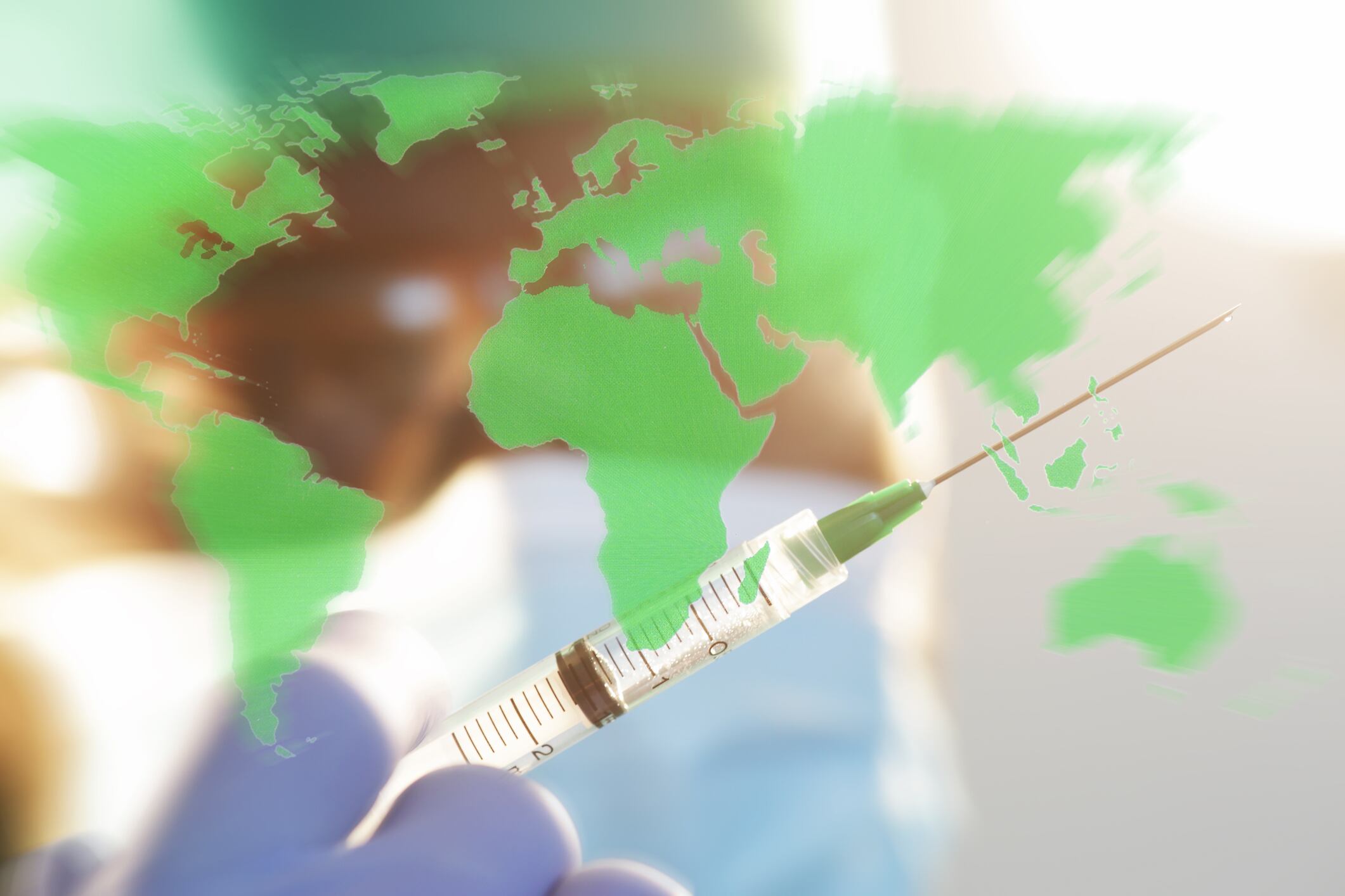 Foto de referencia del coronavirus y del mundo