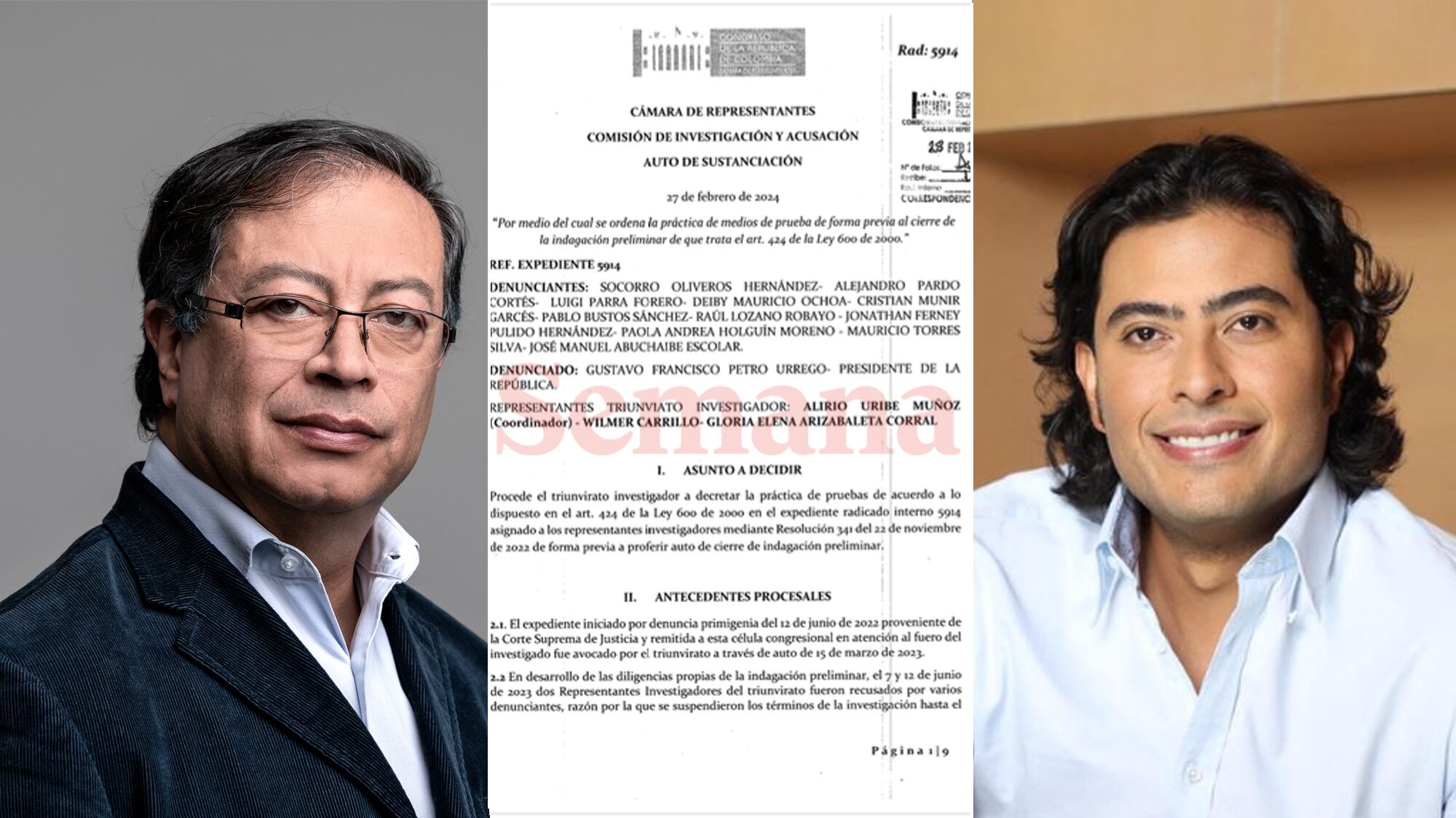 Auto de sustentación Gustavo Petro y Nicolas Petro