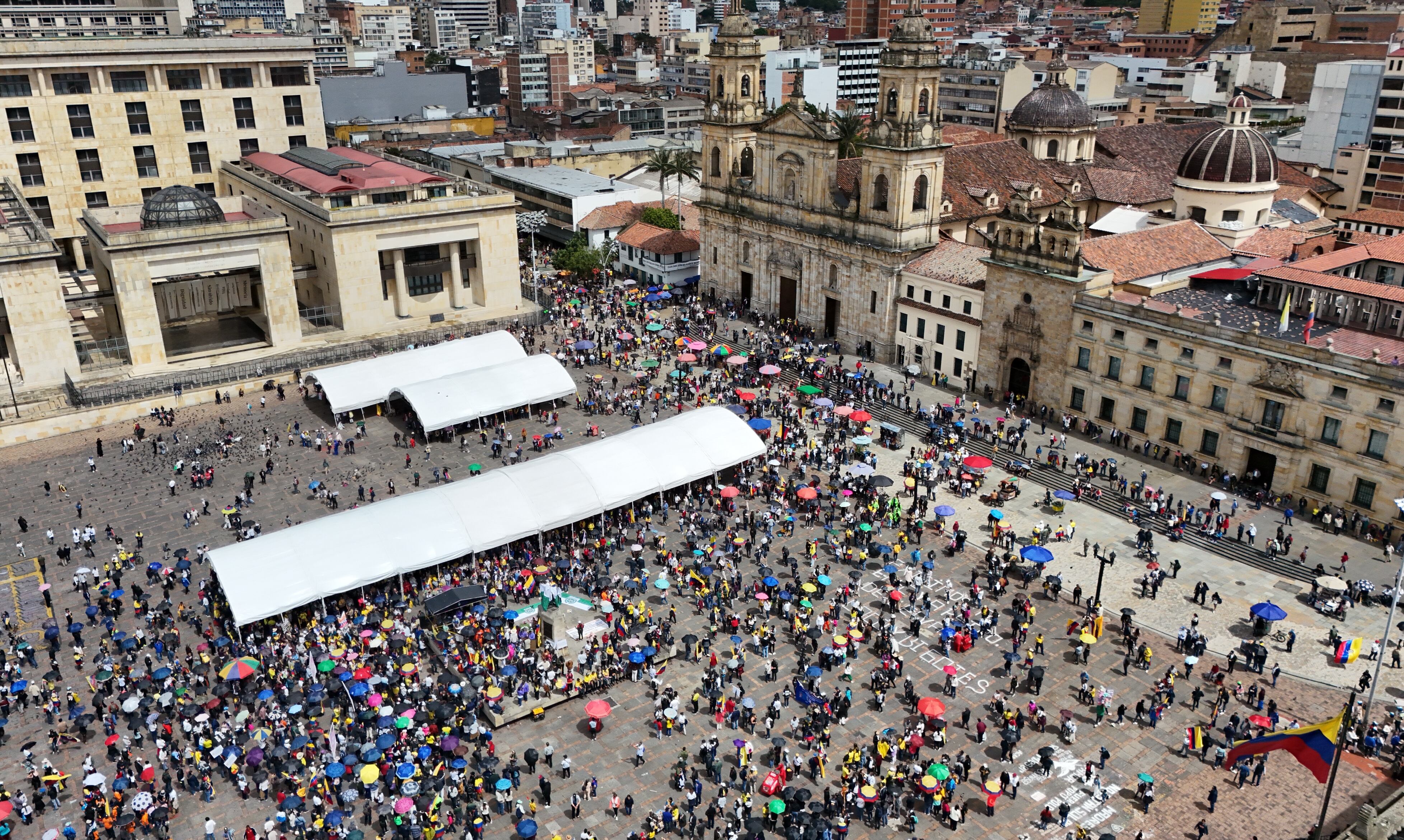MARCHA 23N EN BOGOTÁ EN CONTRA DEL GOBIERNO , plaza de bolívar