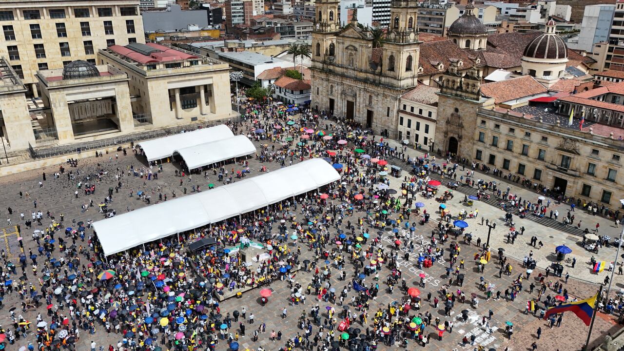 Marchas en Bogotá. (Imagen de referencia).