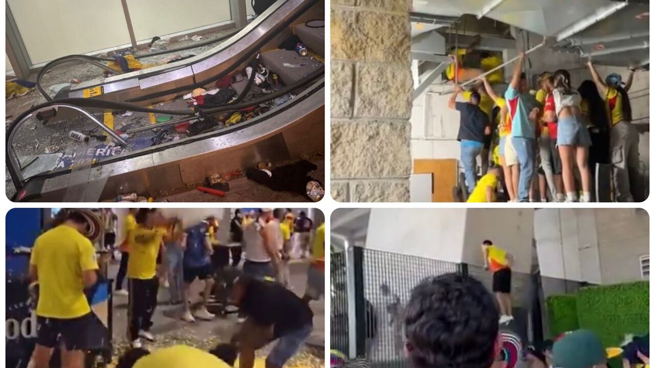 Hinchas colombianos protagonizaron desórdenes en el Hard Rock Stadium de Miami.