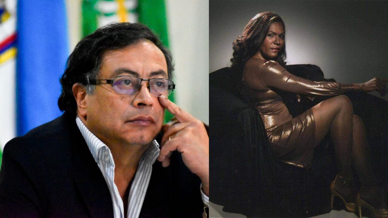 Gustavo Petro y activista trans Diana Navarro