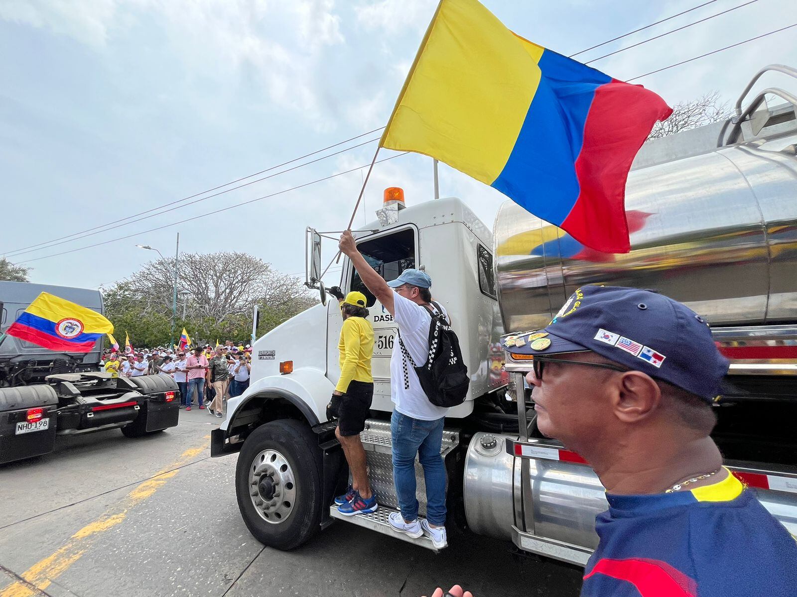 El sector del transporte se une a las marchas en Barranquilla