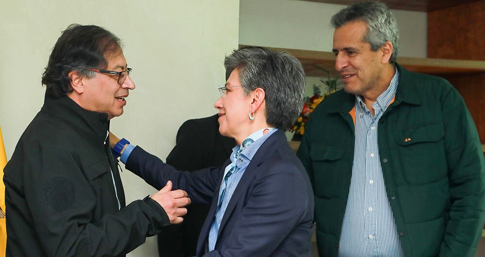 Claudia López y Gustavo Petro.