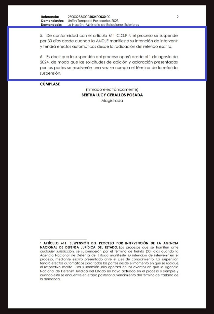 Tribunal Administrativo de Cundinamarca suspendió por 30 días el estudio de la demanda presentada por Thomas Greg en contra de la Cancillería.
