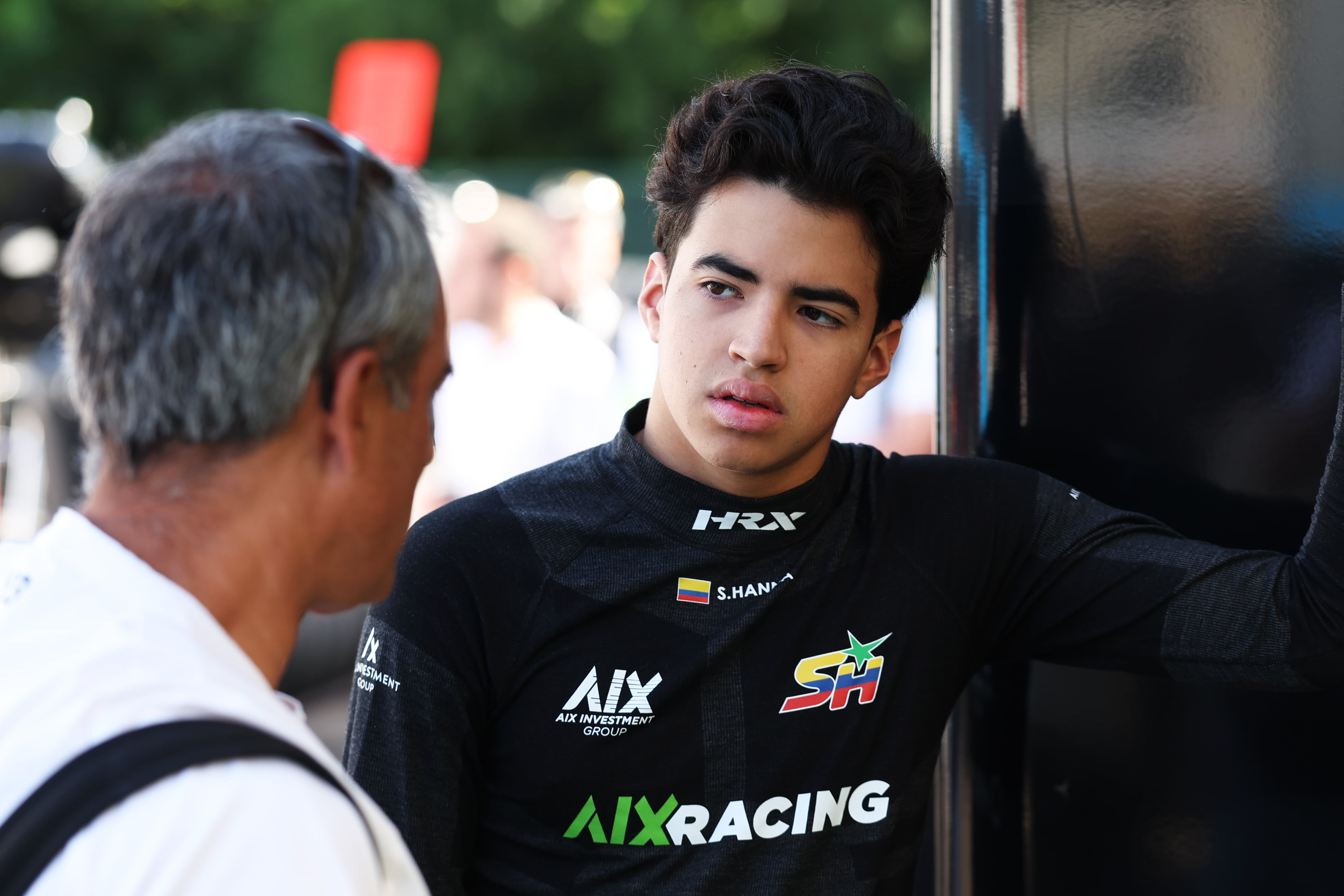 BUDAPEST, HUNGARY - JULY 25: Salim Hanna of Colombia and AIX Racing (26) looks on during the Round 7 Budapest Sprint race of the Formula 3 Championship at Hungaroring on July 25, 2026 in Budapest, Hungary. (Photo by Dom Gibbons - Formula 1/Formula 1 via Getty Images)
