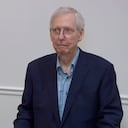 U.S. Senate Minority Leader Mitch McConnell, R-Ky., speaks at the NKY Chamber of Commerce at the Madison Event Center, Wednesday, Aug. 30, 2023, in Covington, Ky. McConnell appeared to briefly freeze up and was unable to answer a question from a reporter during the event on Wednesday, weeks after he had a similar episode in Washington. (WCPO via AP)